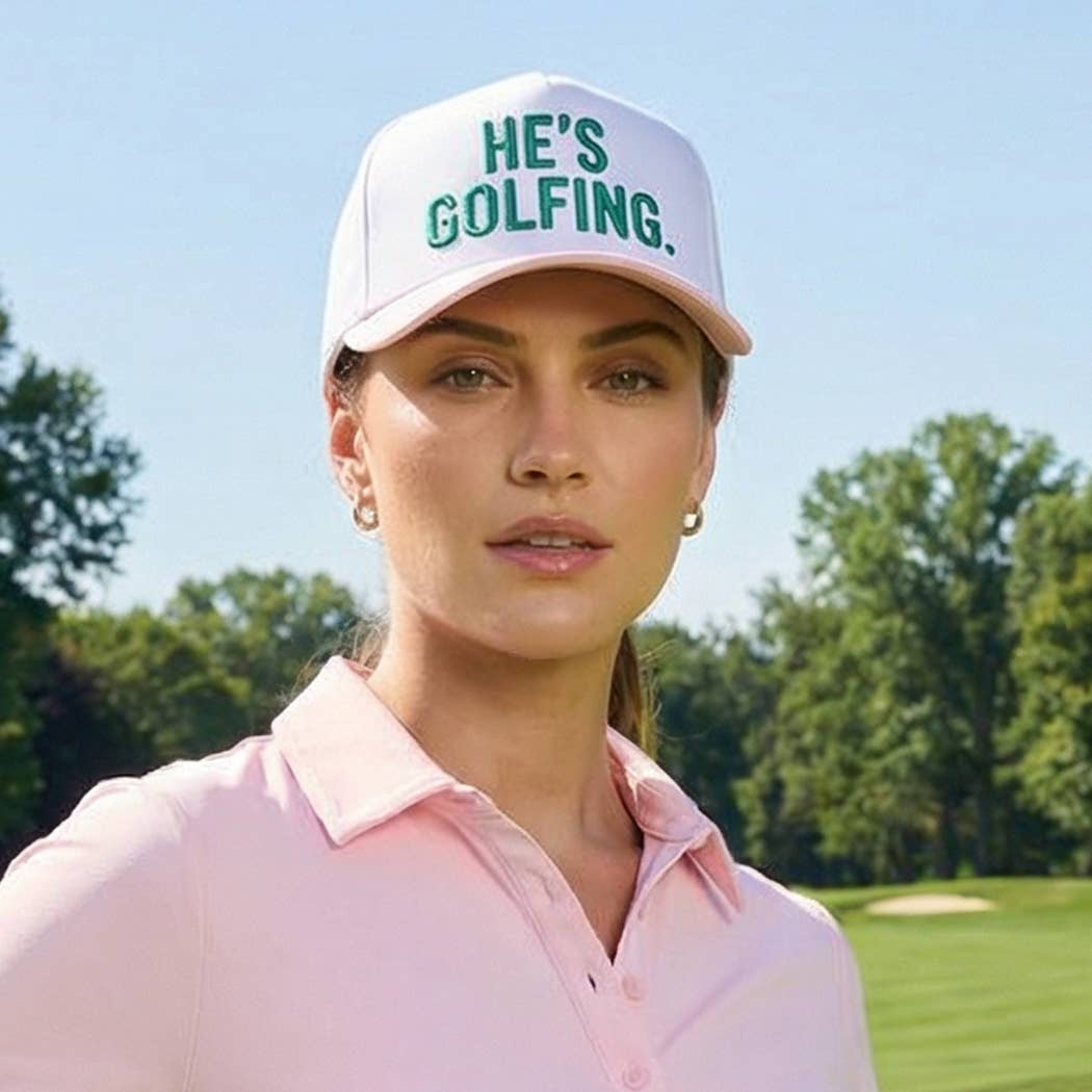 HE'S GOLFING 3D Embroidered Two-Tone Trucker Hat