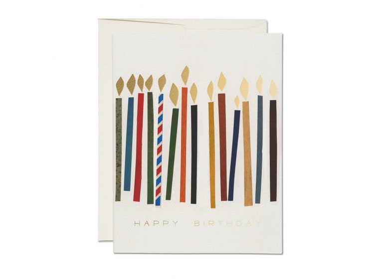 Candles birthday greeting card