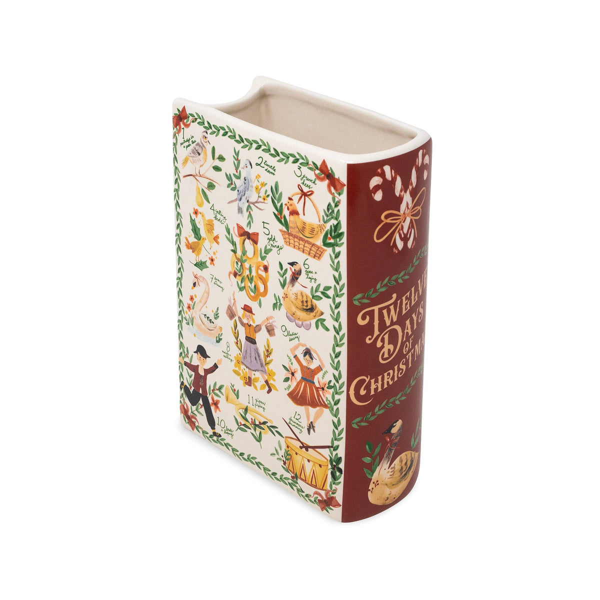 Twelve Days of Christmas Book Vase