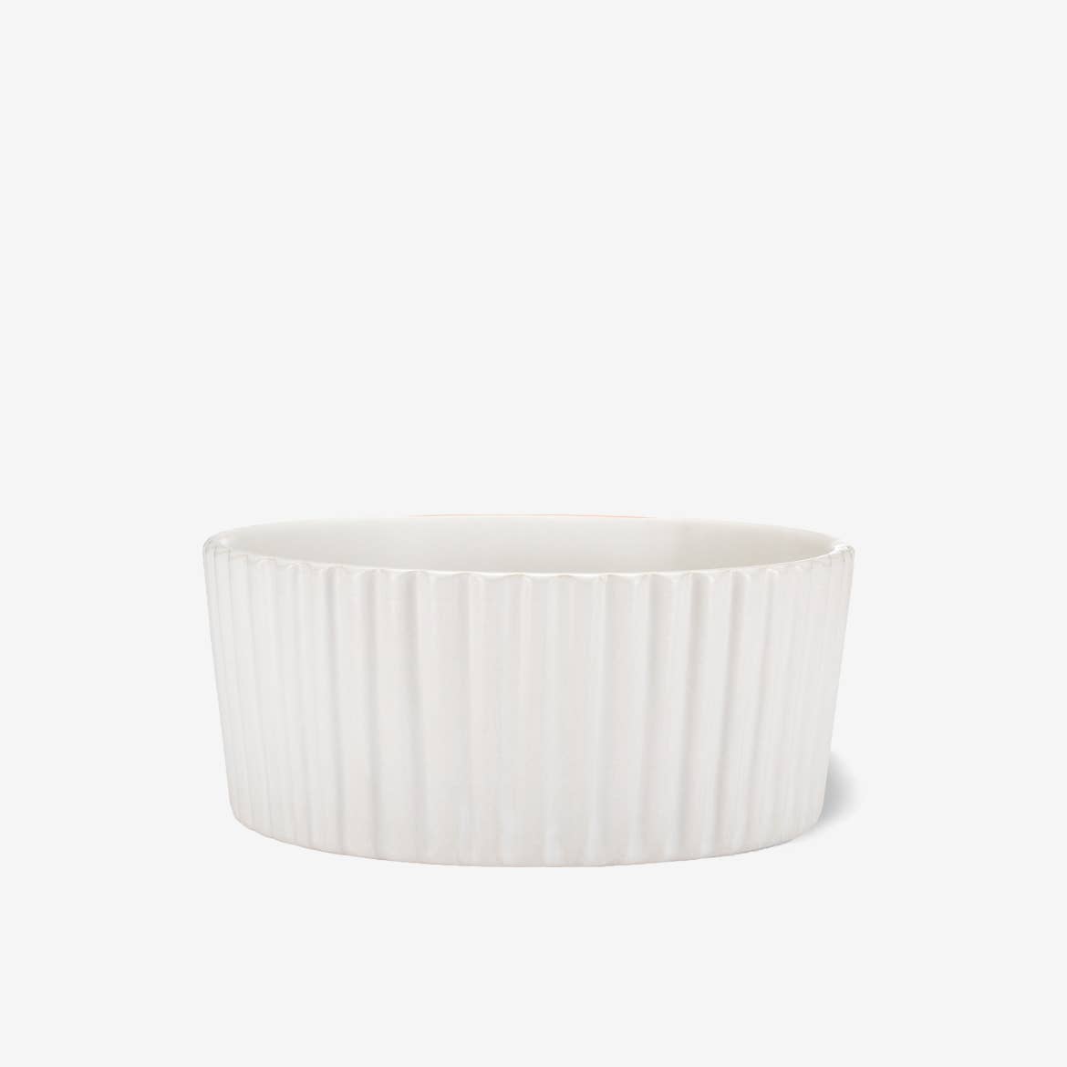 White Ripple Dog Bowl