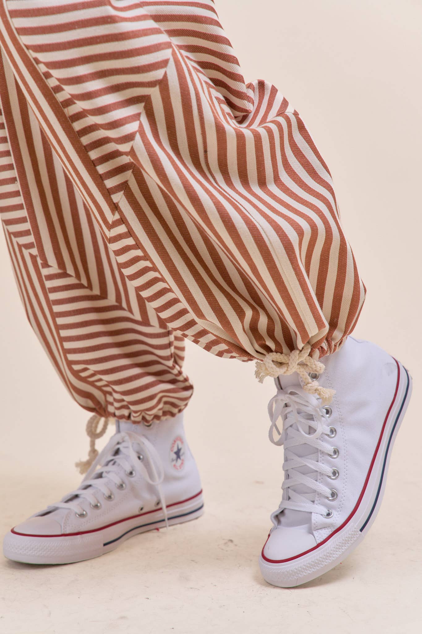 Mixed Stripe Parachute Pants