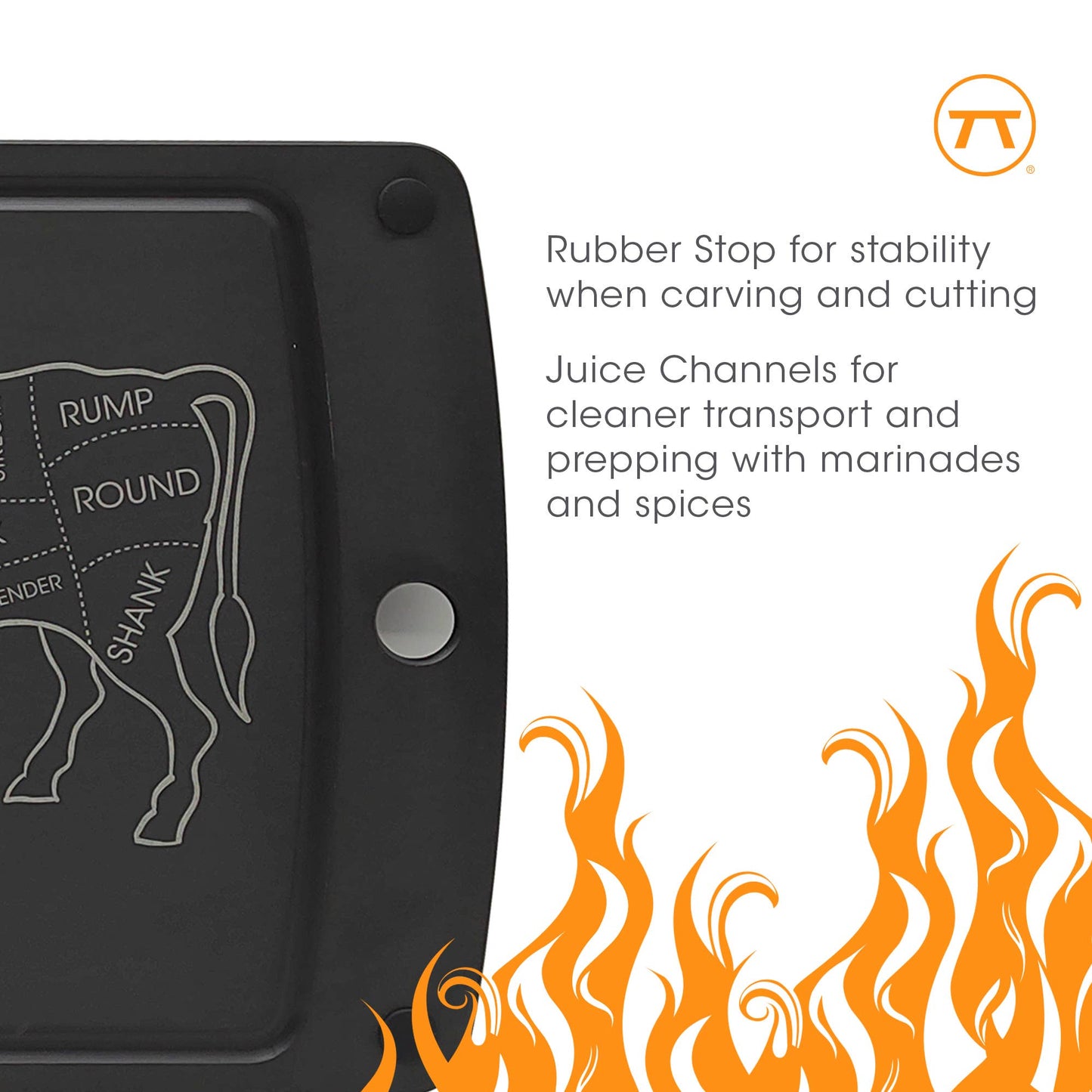 Outset Cow Cuts Grill Cutting Board