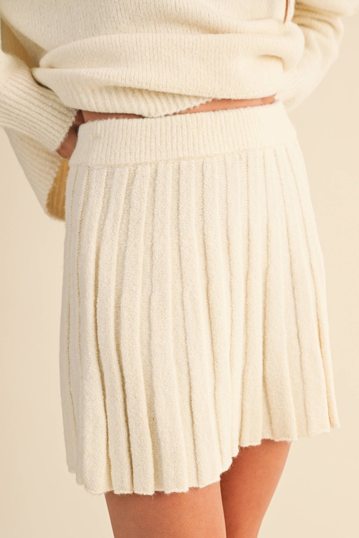 Turtleneck Sweater and Skirt Set
