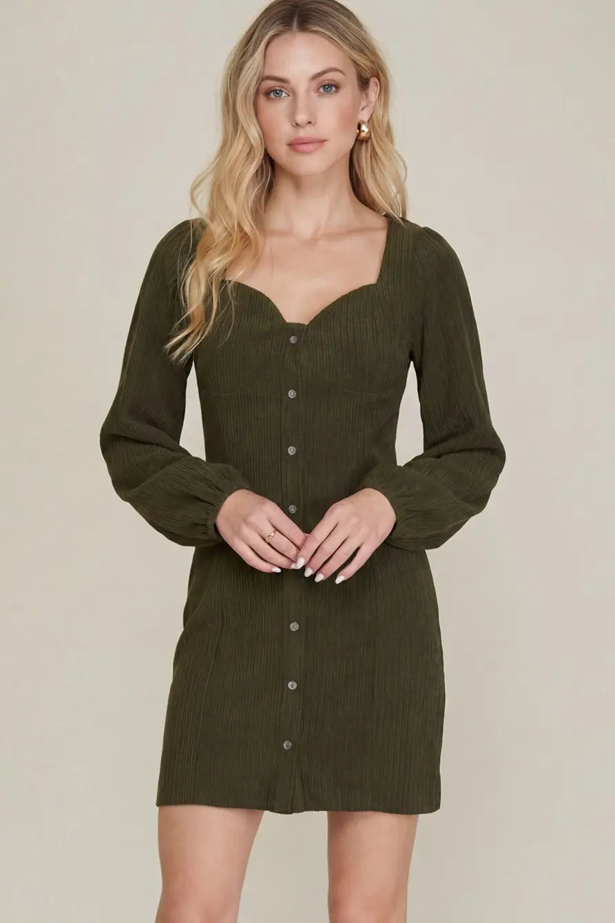 Corduroy Mini Dress