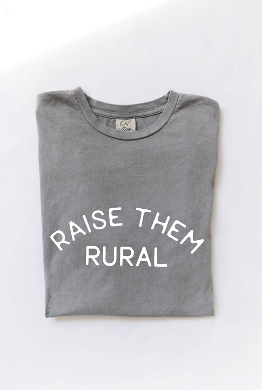 RAISE THEM RURAL Mineral Washed Graphic Top