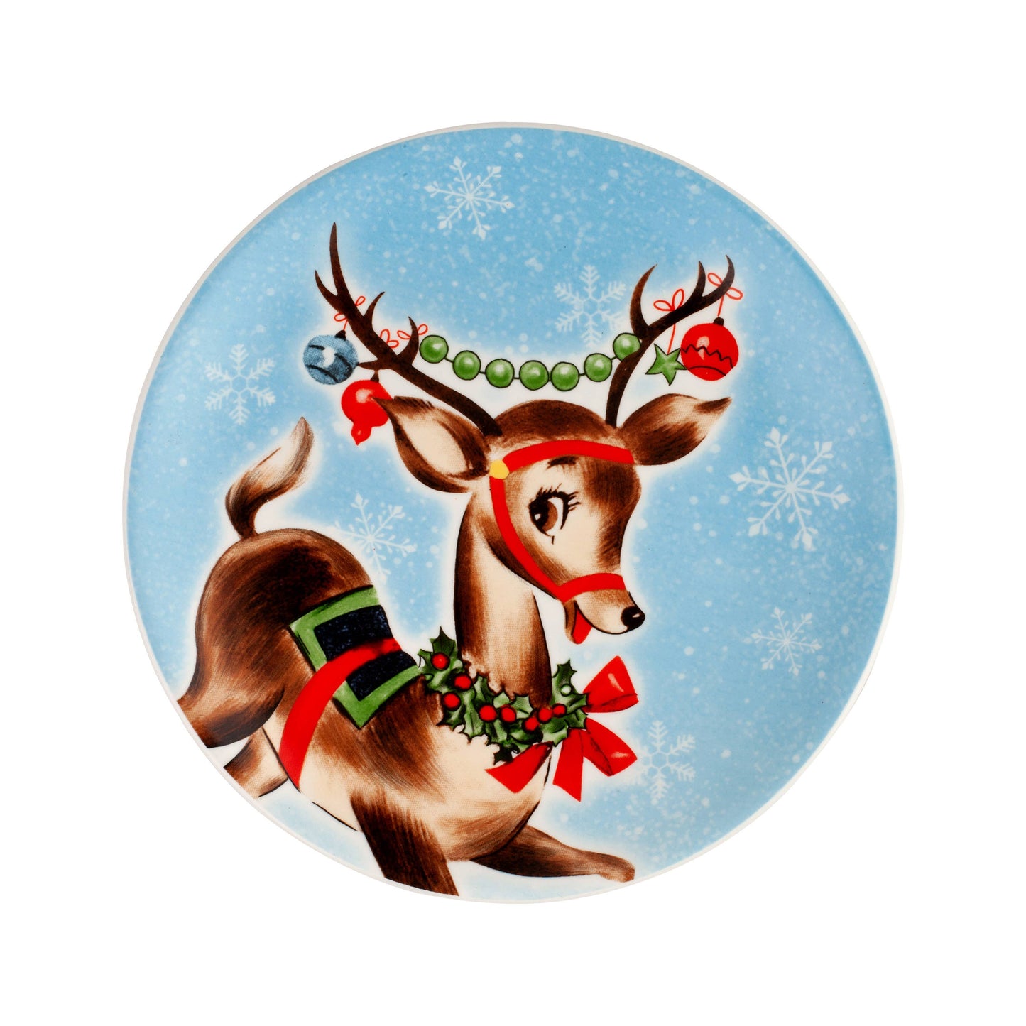 8 In. Set Of 4 Nostalgic Ceramic Character Plates - Pastel