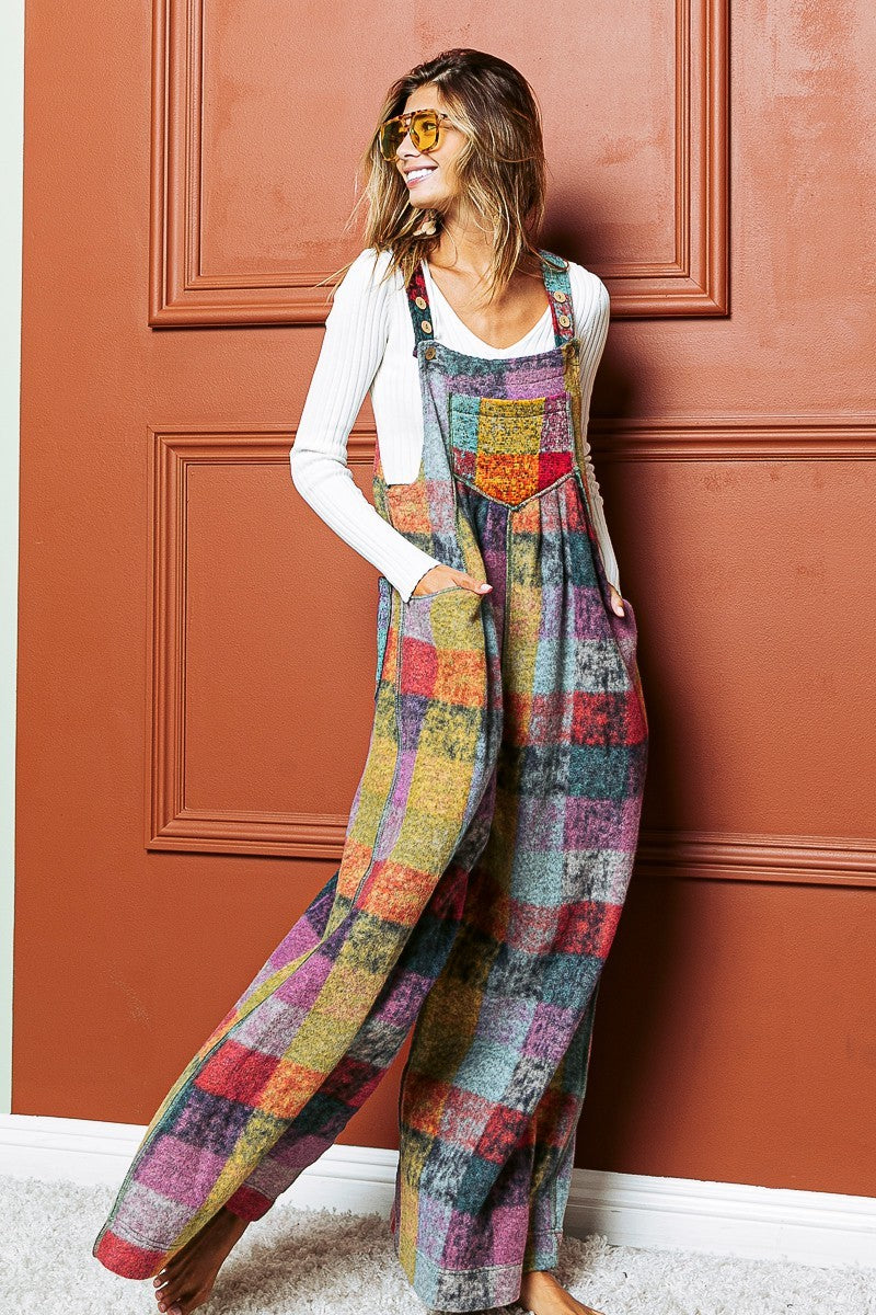 Brushed Checker Overalls