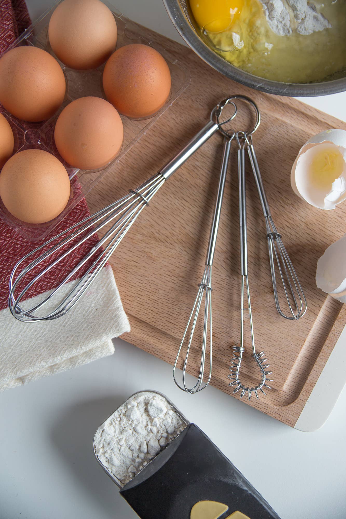 Fox Run Mini Whisks, Chrome Plated, Set of 4, 8"x 2"x 1.75"