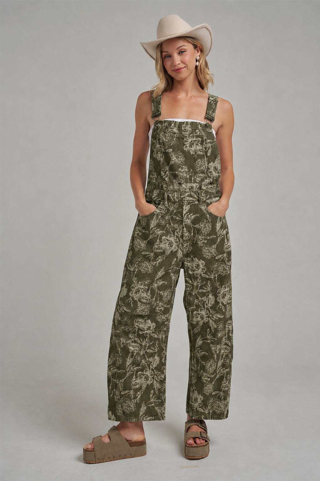 Vintage Floral Overalls