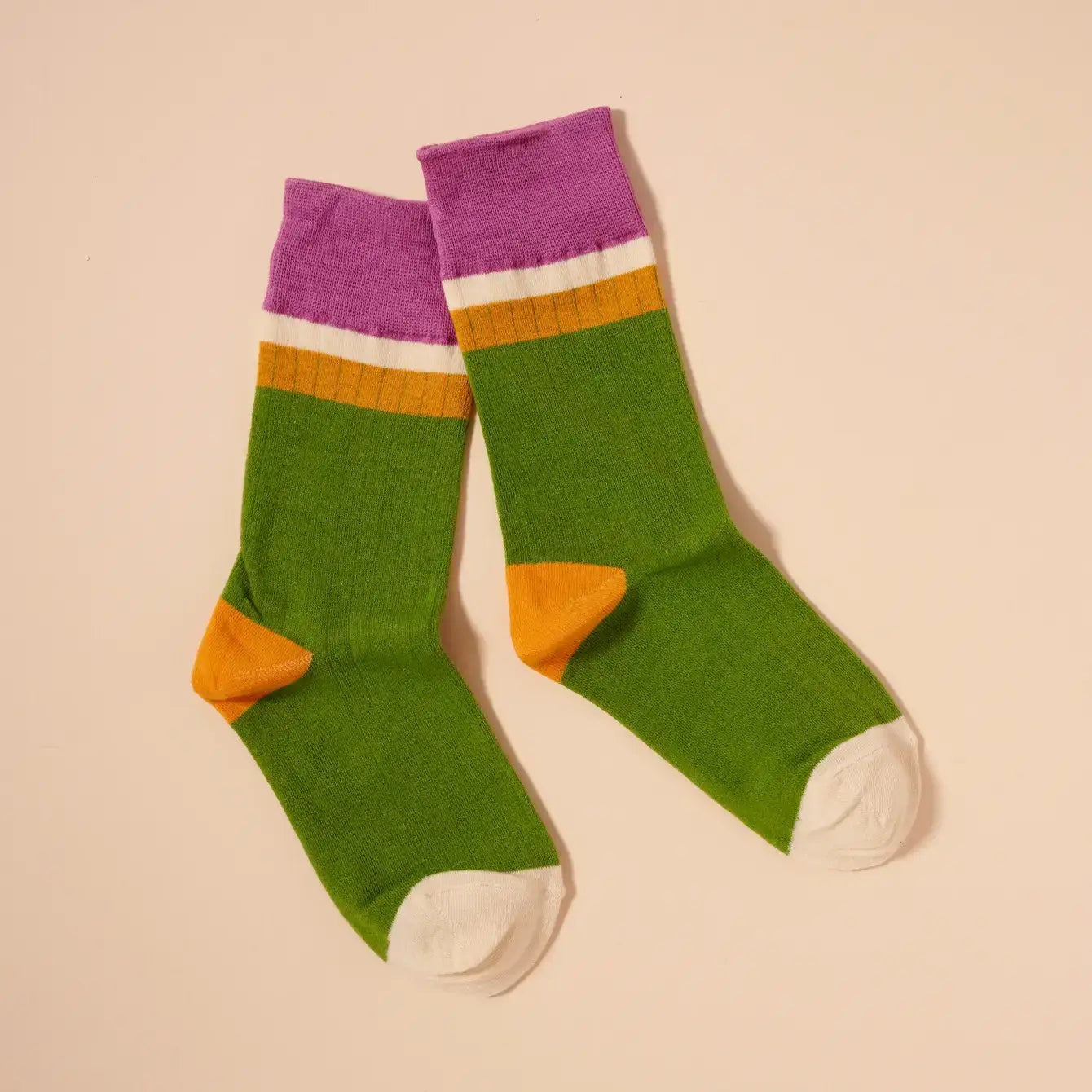Colorful Striped Crew Socks