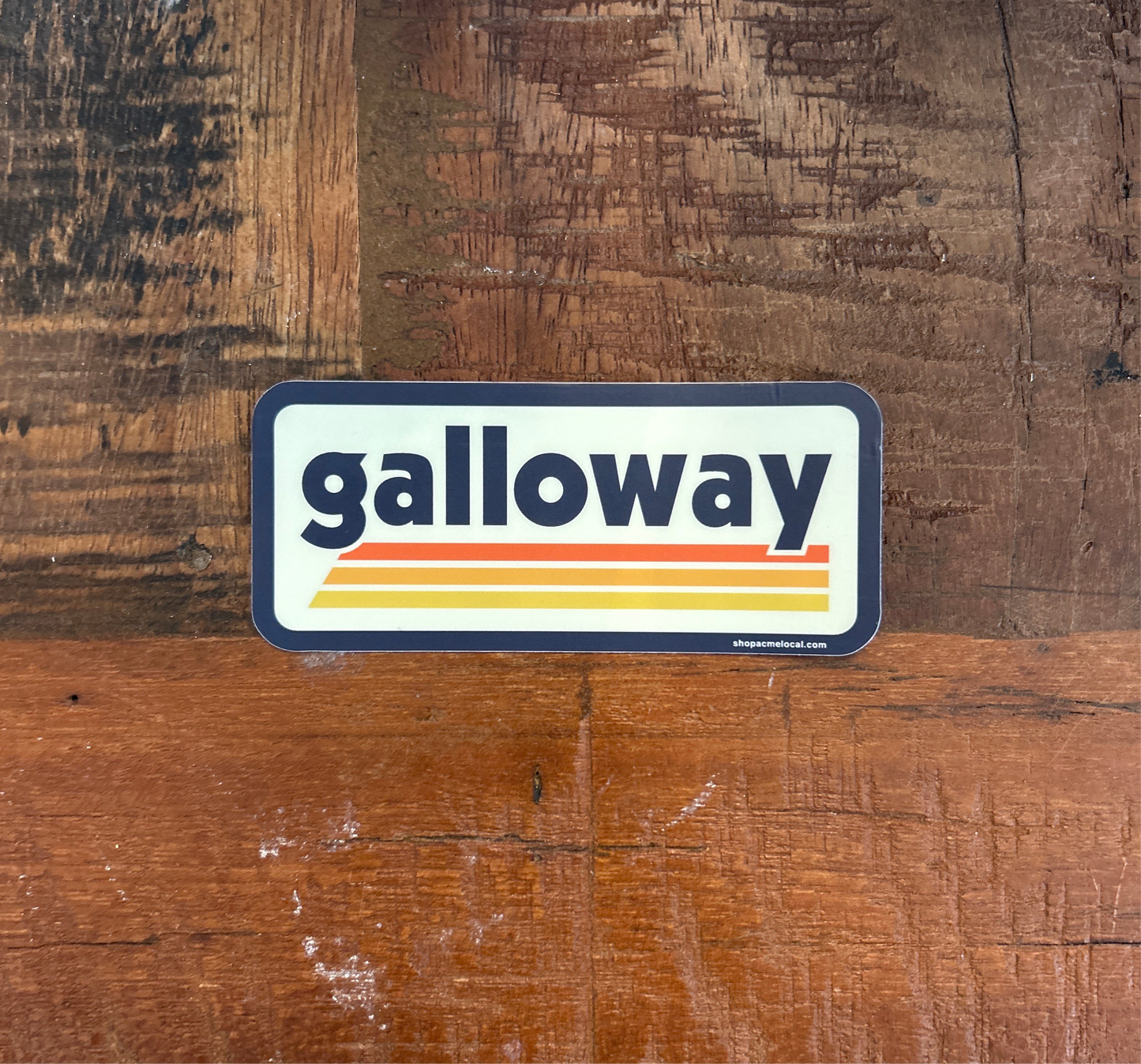 Vintage Stripes Galloway Sticker