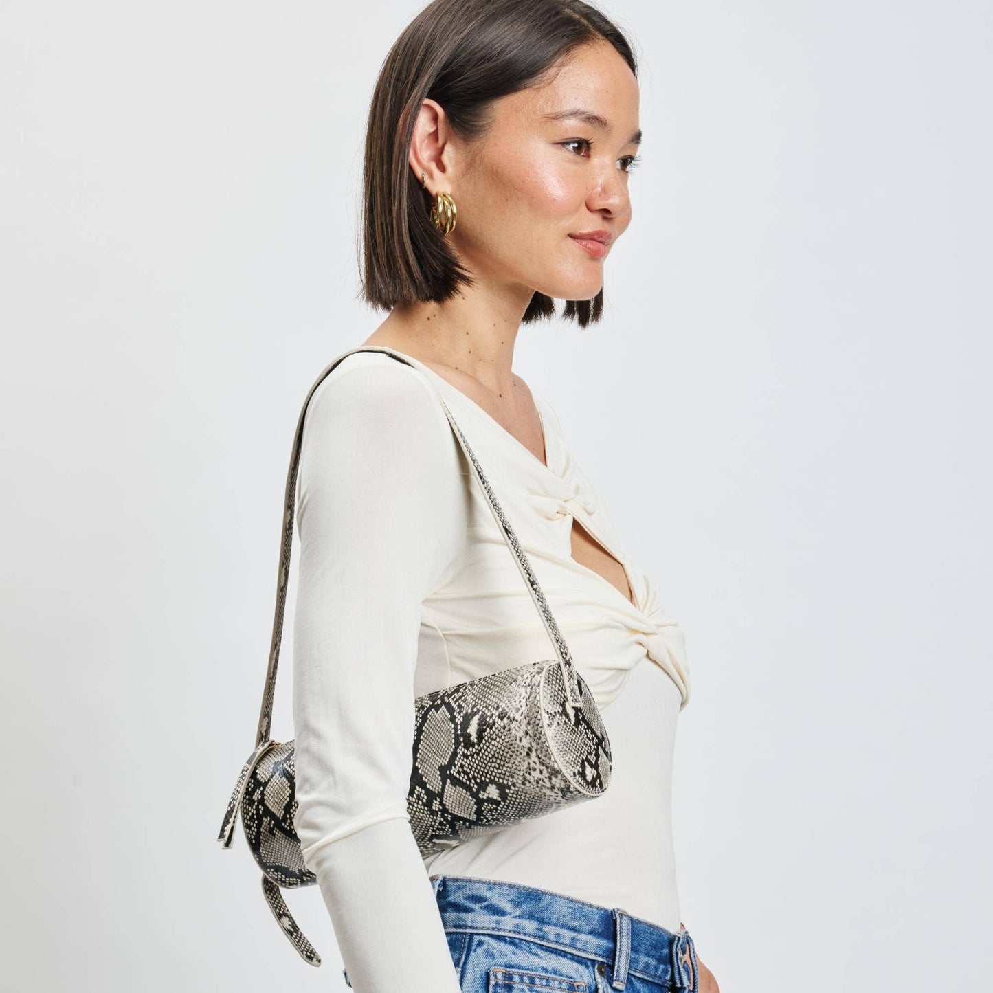 Mila Python Shoulder Bag