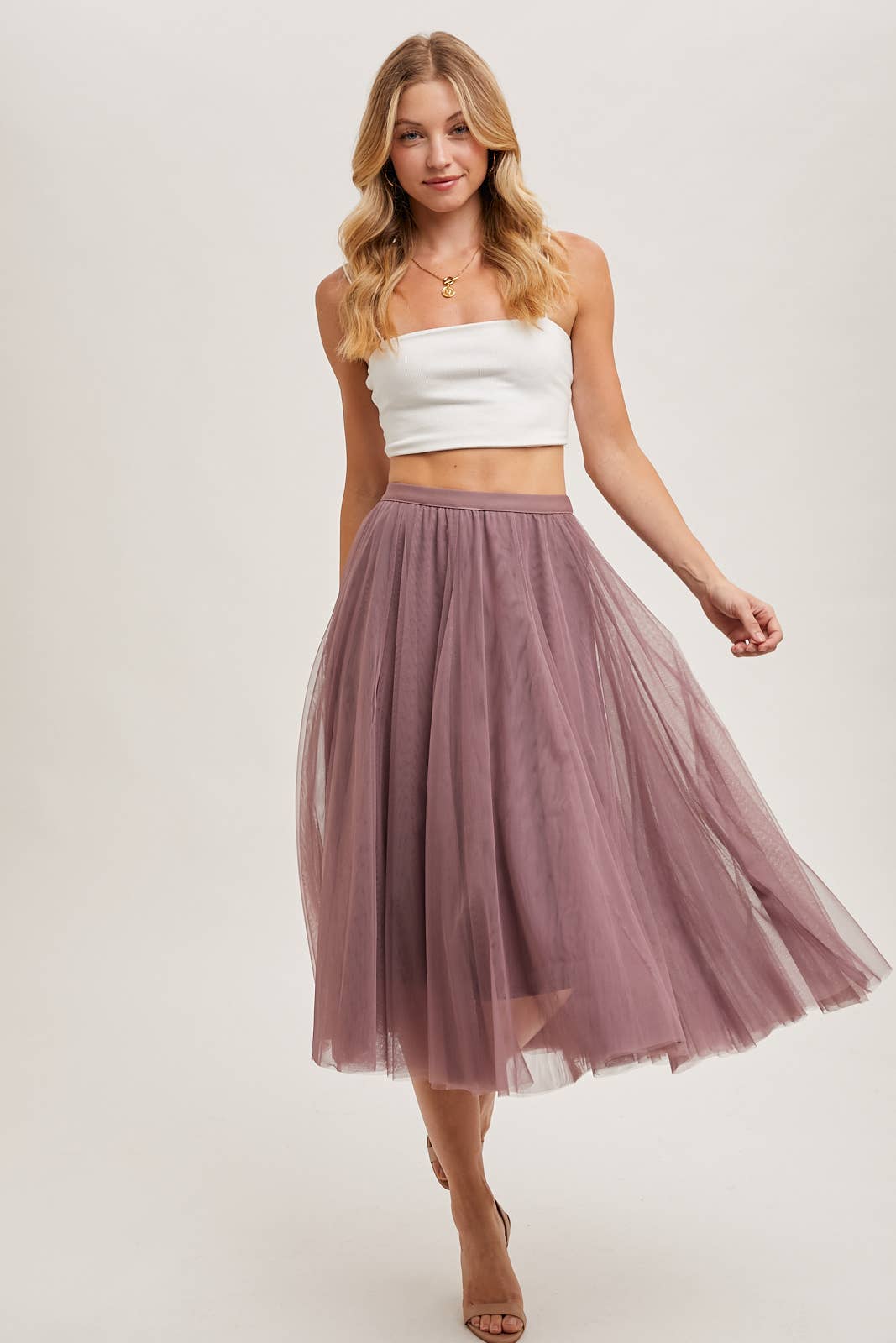 Tulle Midi Skirt