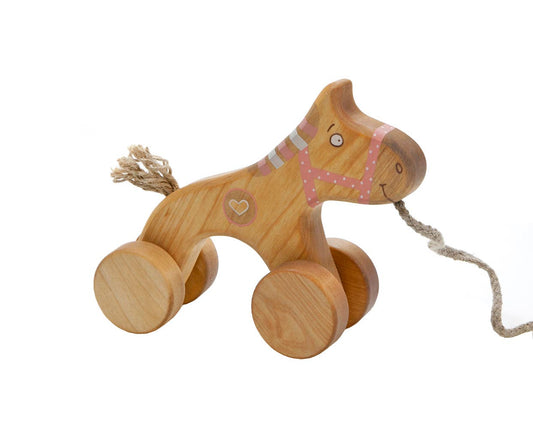 Pull Toy Pink Horse