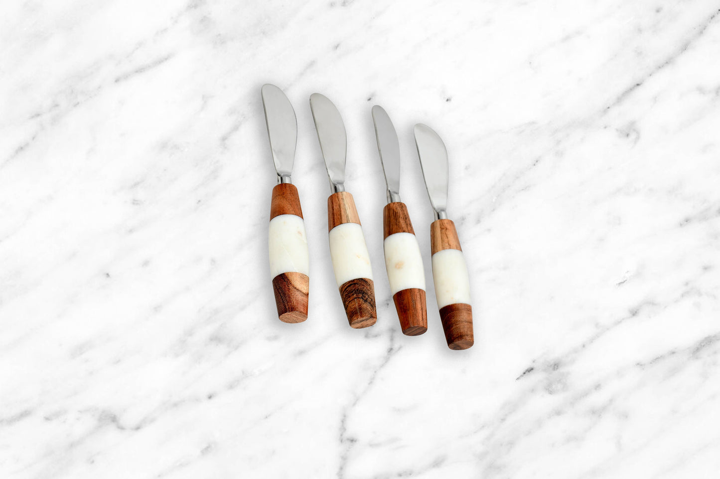 Elegant Marble & Wood Spreader