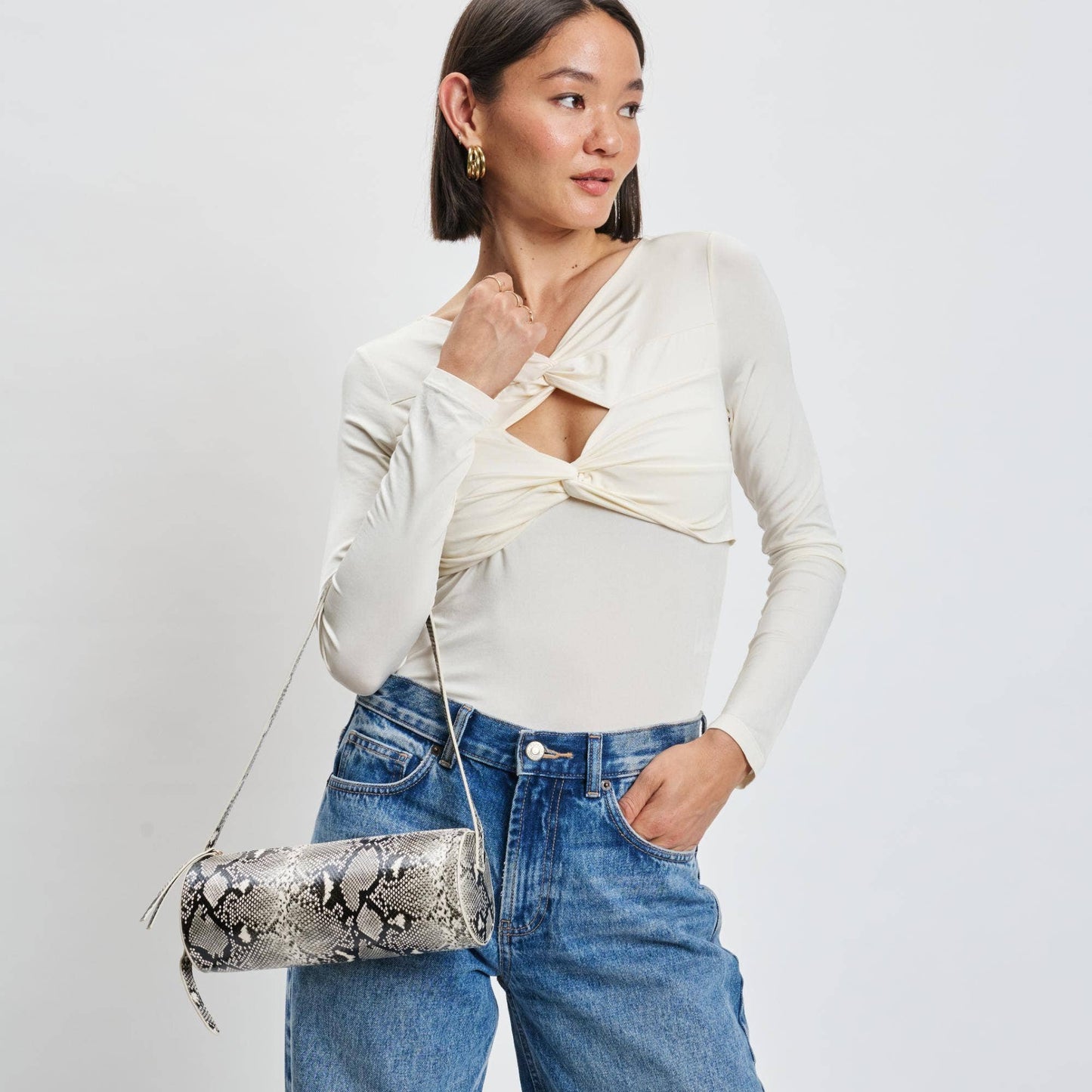 Mila Python Shoulder Bag