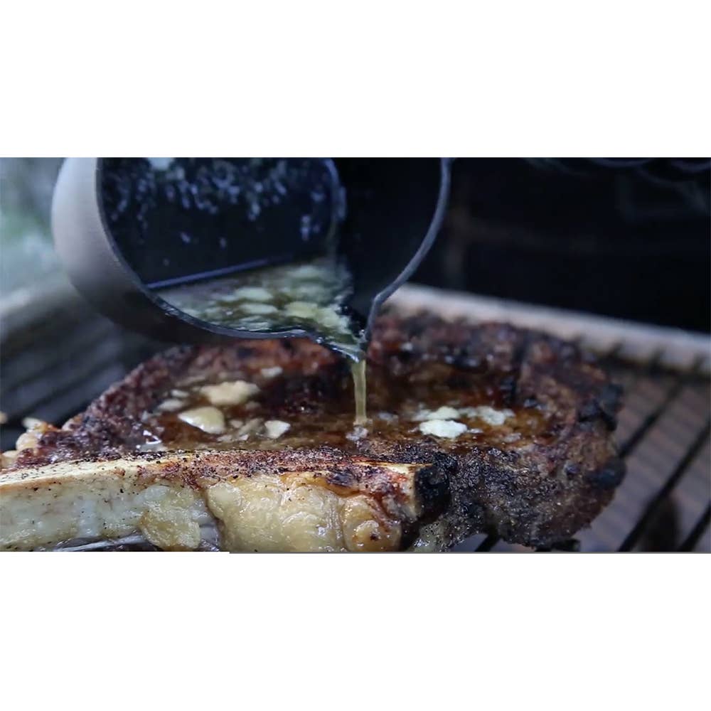 Cast Iron Sauce Pot with Basting Brush