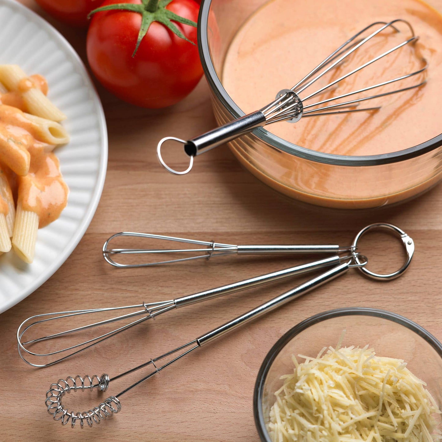 Fox Run Mini Whisks, Chrome Plated, Set of 4, 8"x 2"x 1.75"