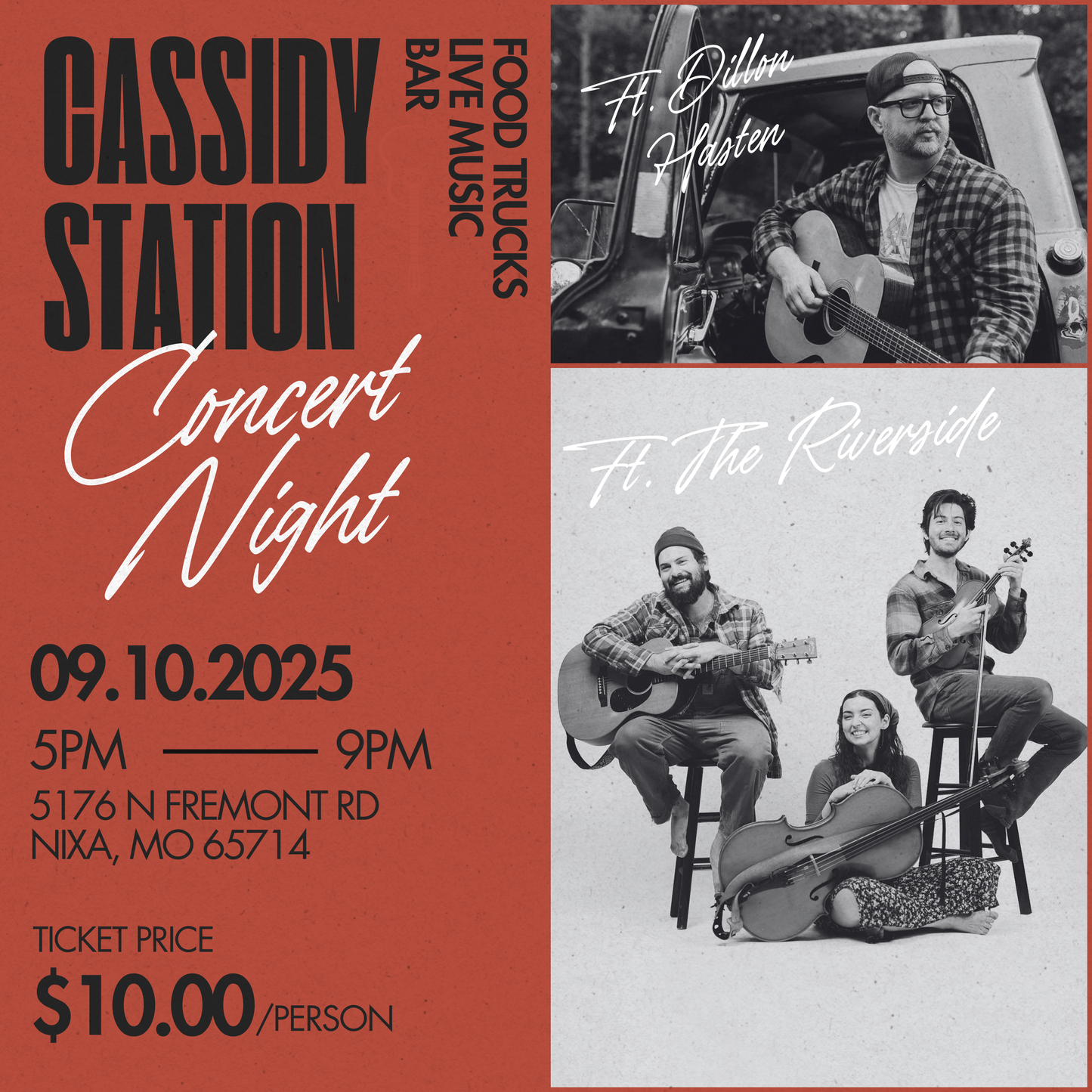 September 10th | Cassidy Station Concert Night