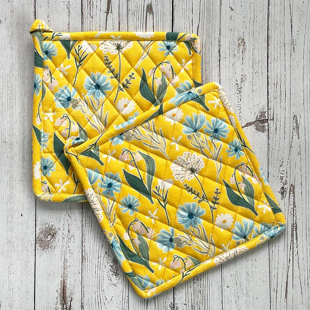 Sweet Blossoms Pot Holder, Set of 2