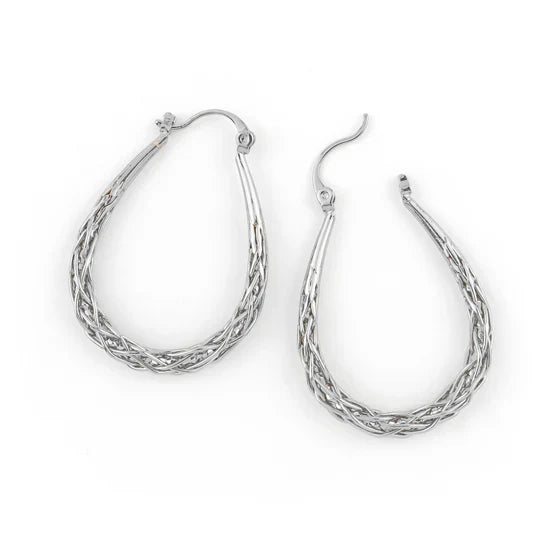Erimish - Basketweave Hoop Earrings