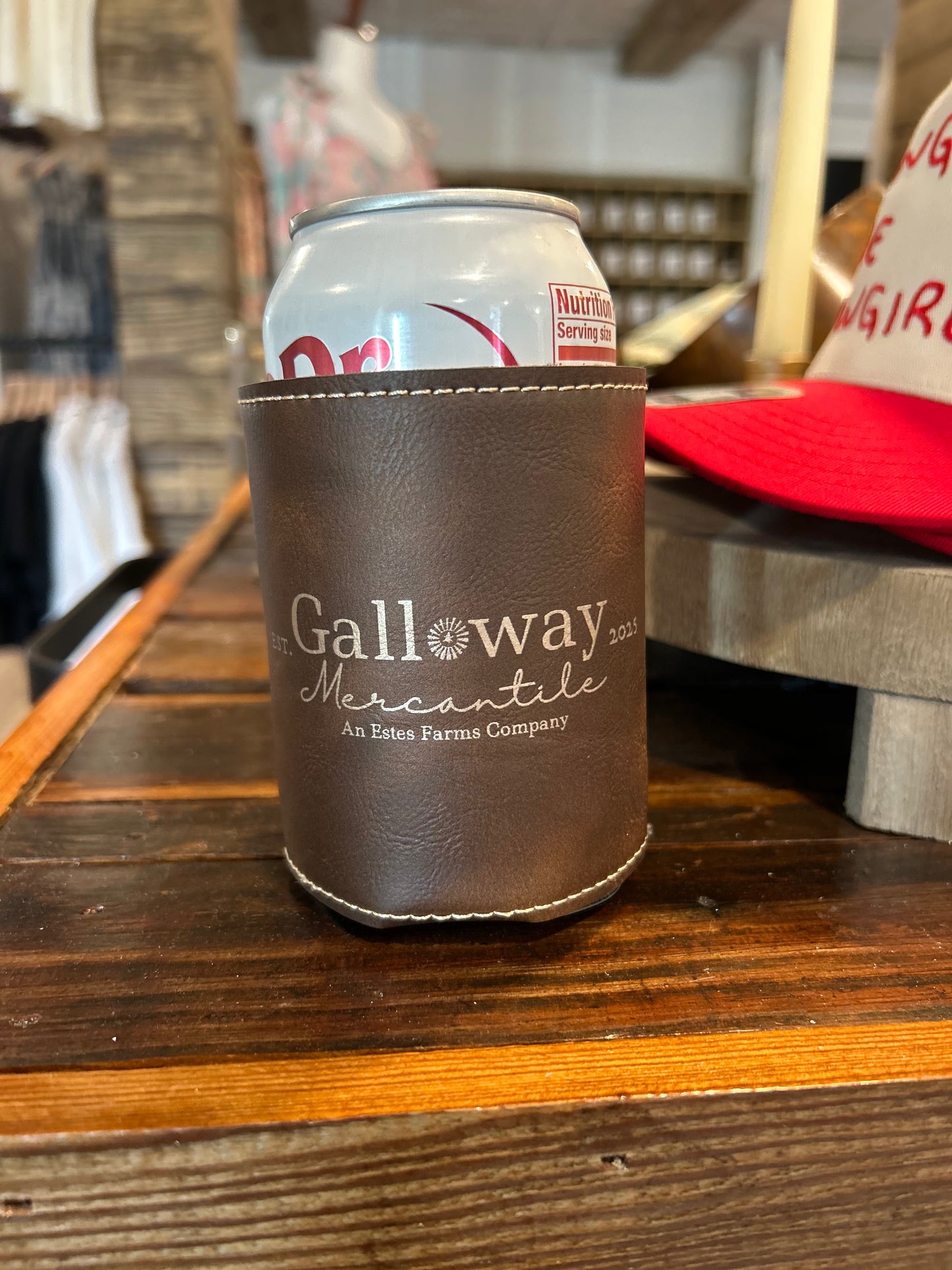 Engraved Leatherette Galloway Coozie