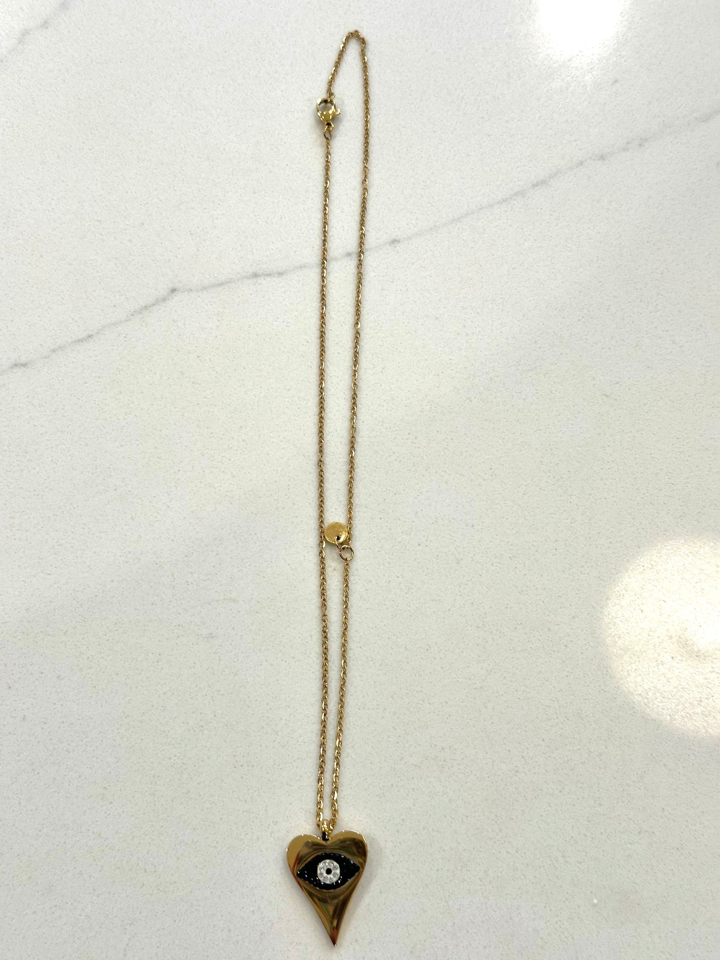 Evil Eye Heart Necklace