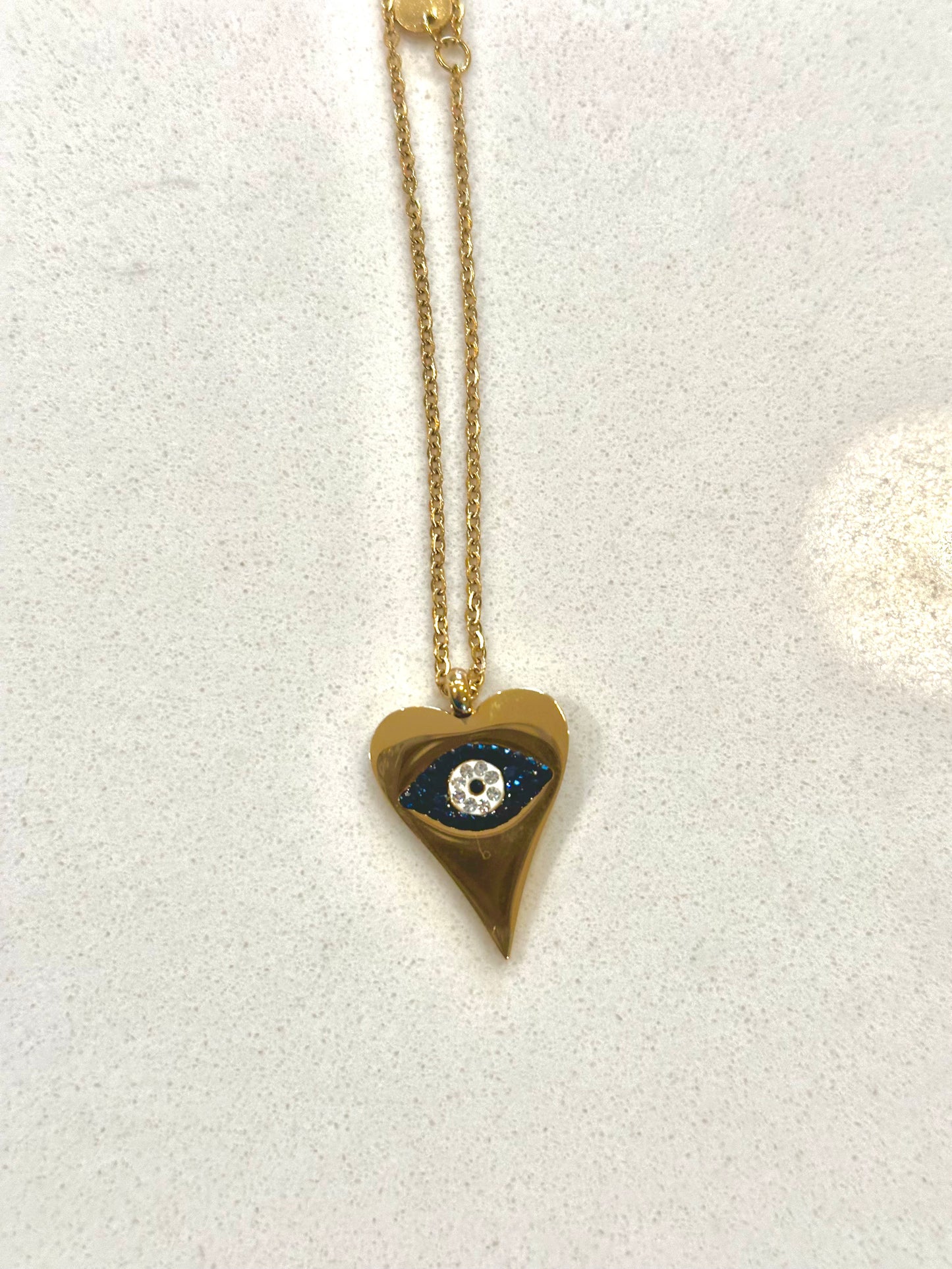 Evil Eye Heart Necklace