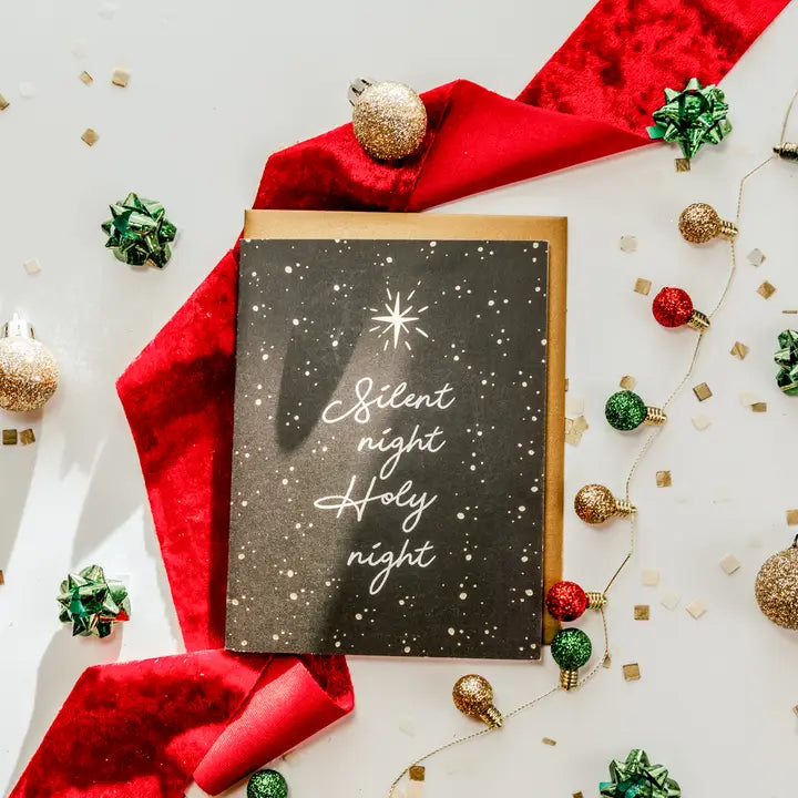 'Silent Night, Holy Night' Christmas Greeting Card