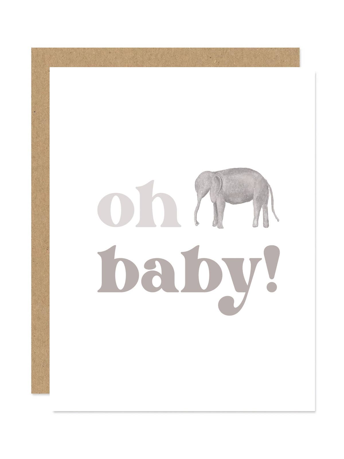Oh Baby Elephant Card