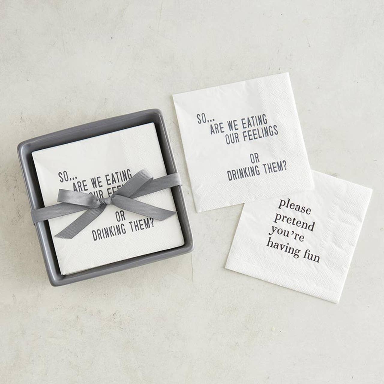 Face to Face Paper Cocktail Napkins - Please Pretend