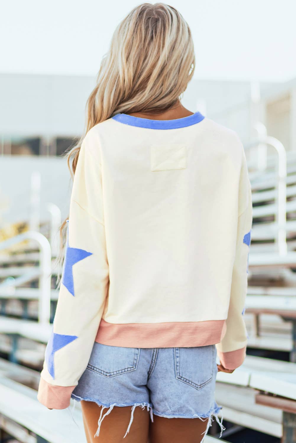 Star Sleeve Loose Sweatshirt