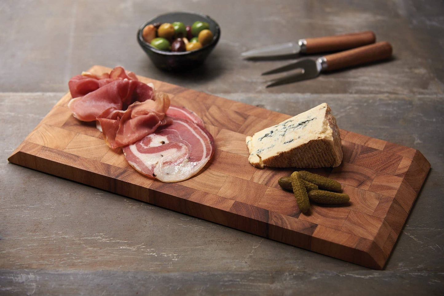 Ironwood End Grain Cheese,Charcuterie Board,Acacia,15"x6.25"