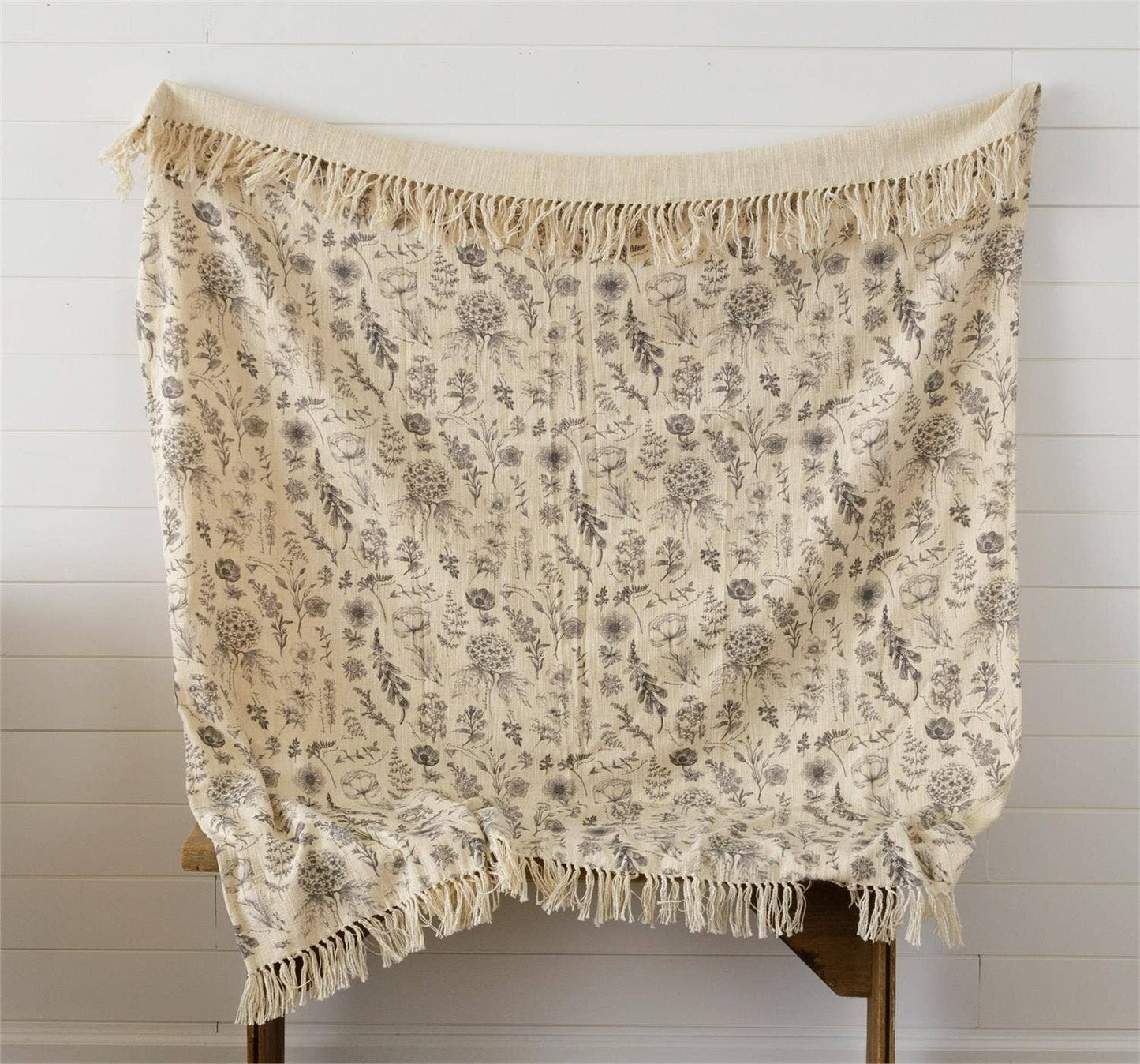 Throw - Black And White Botanicals