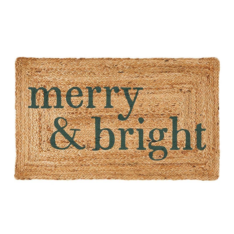 Face to Face Jute Doormat - Merry & Bright