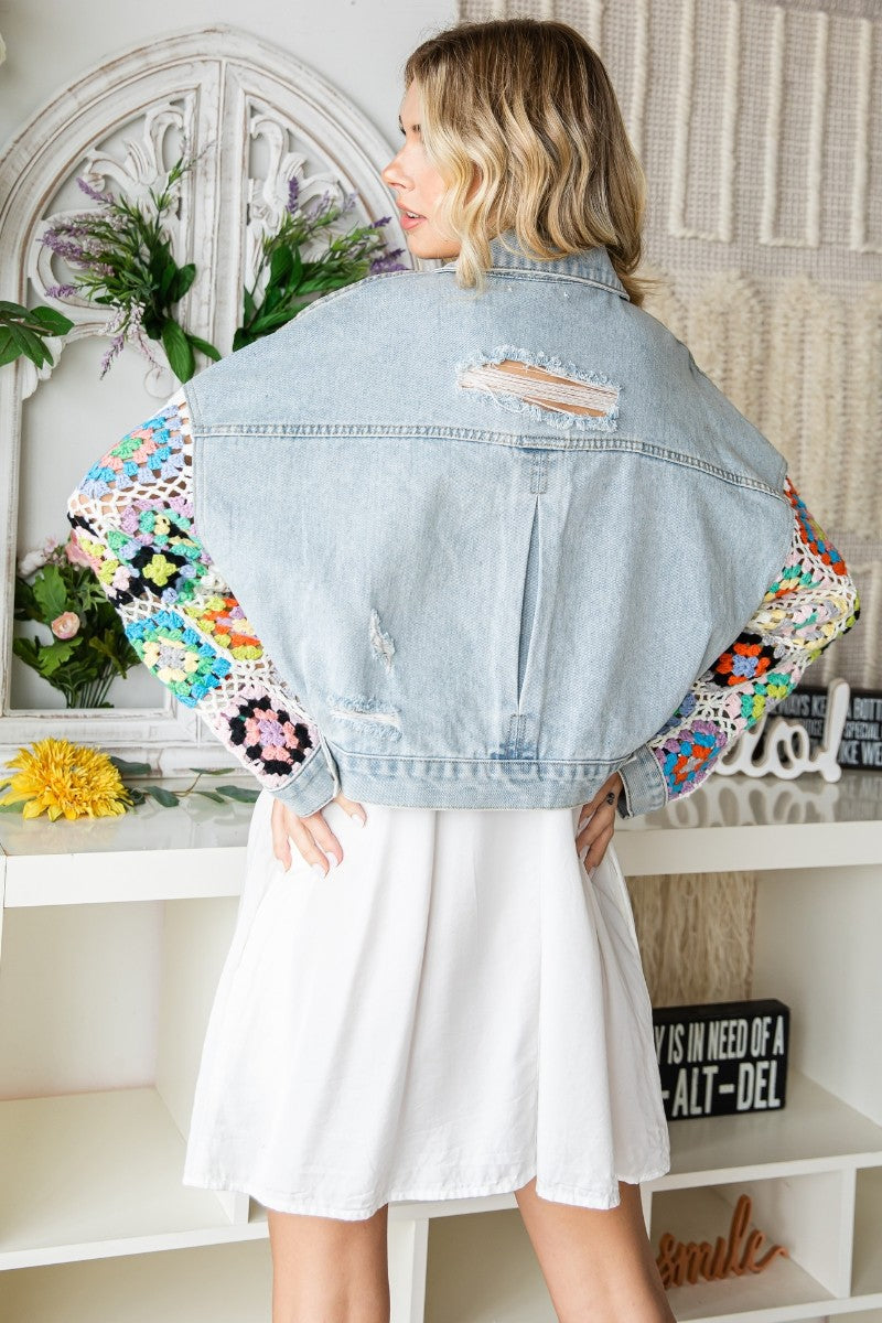 Crochet Denim Jacket