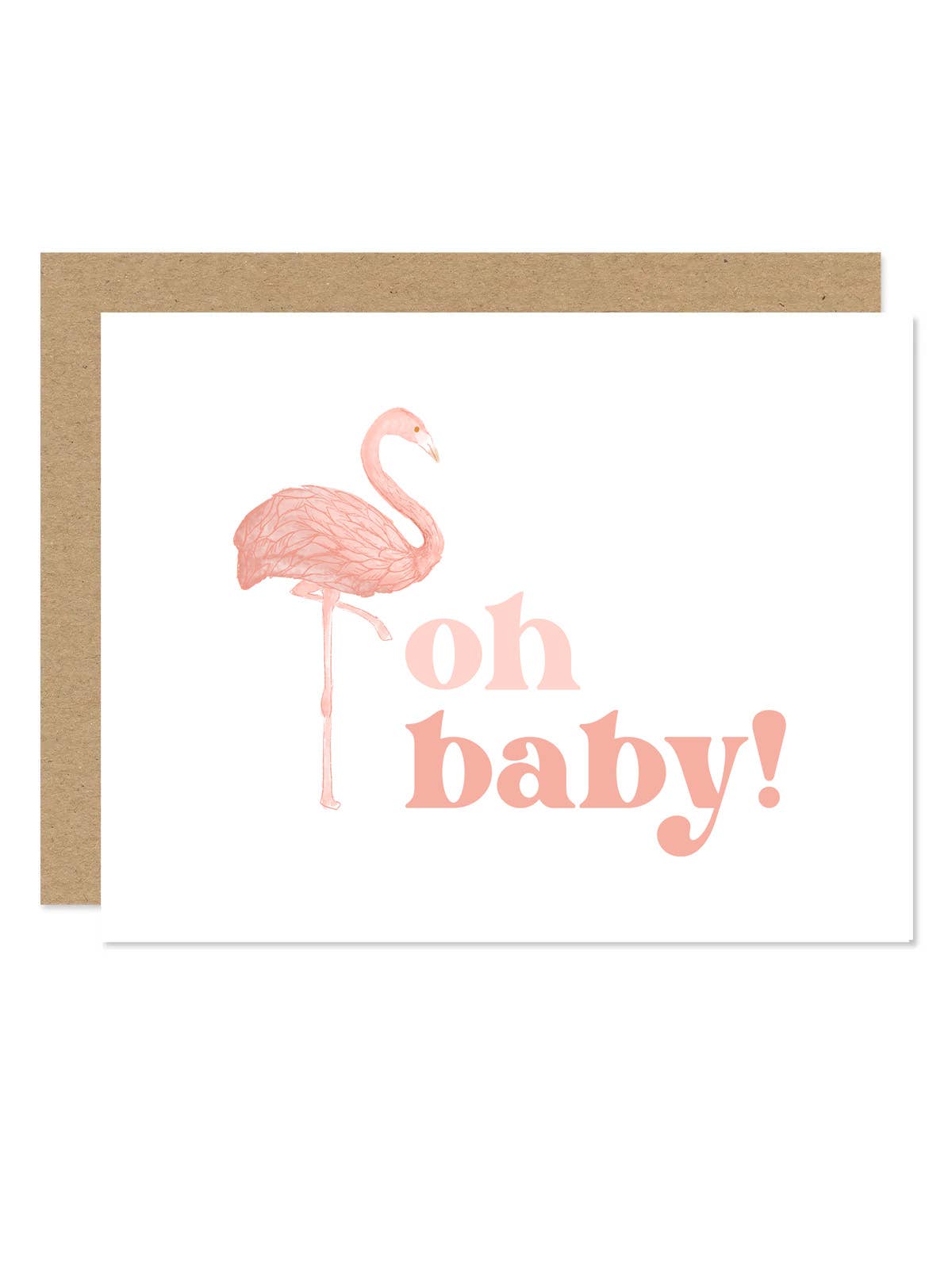 Oh Baby Flamingo Card