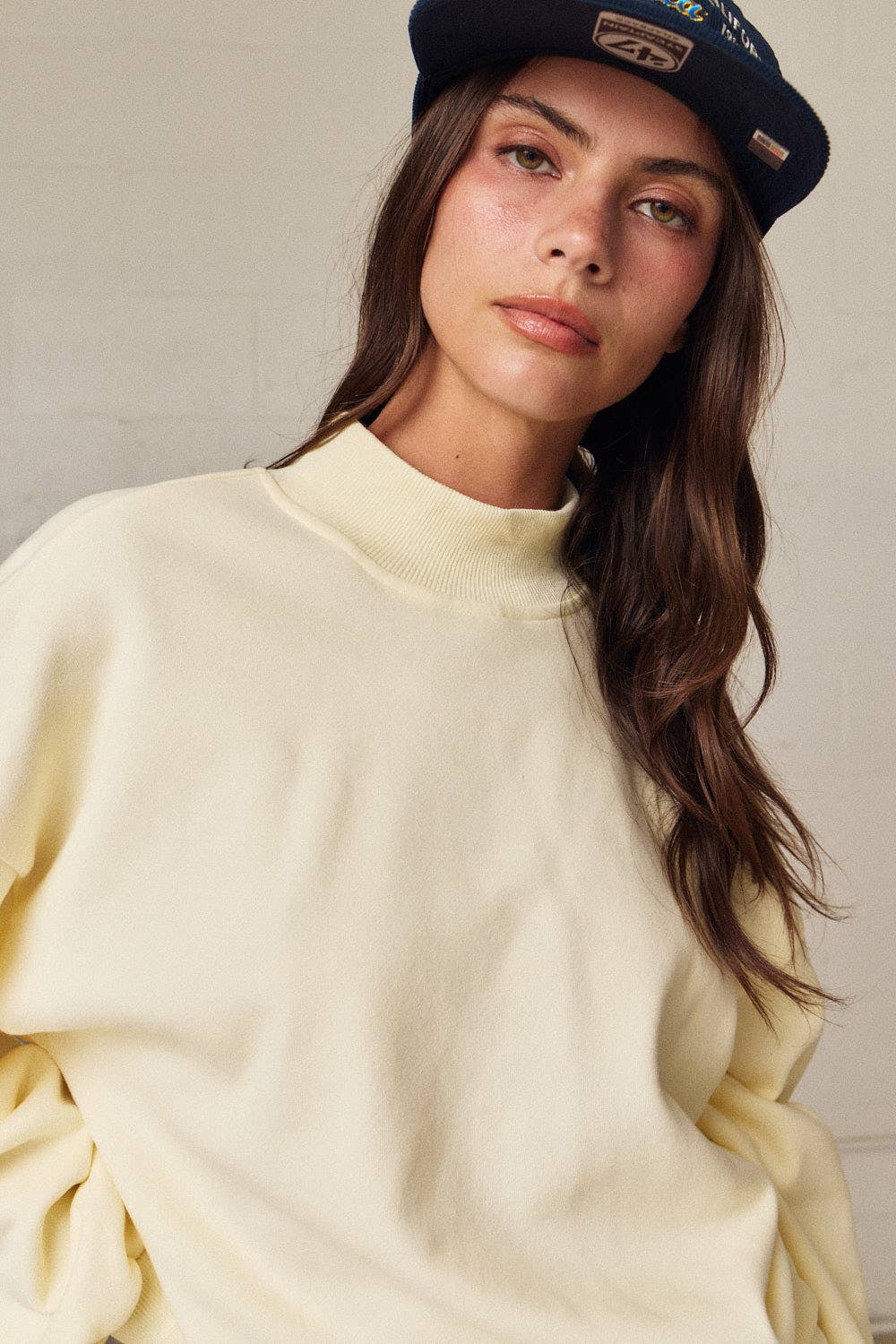 Mock Neckline Oversized Lounge Set