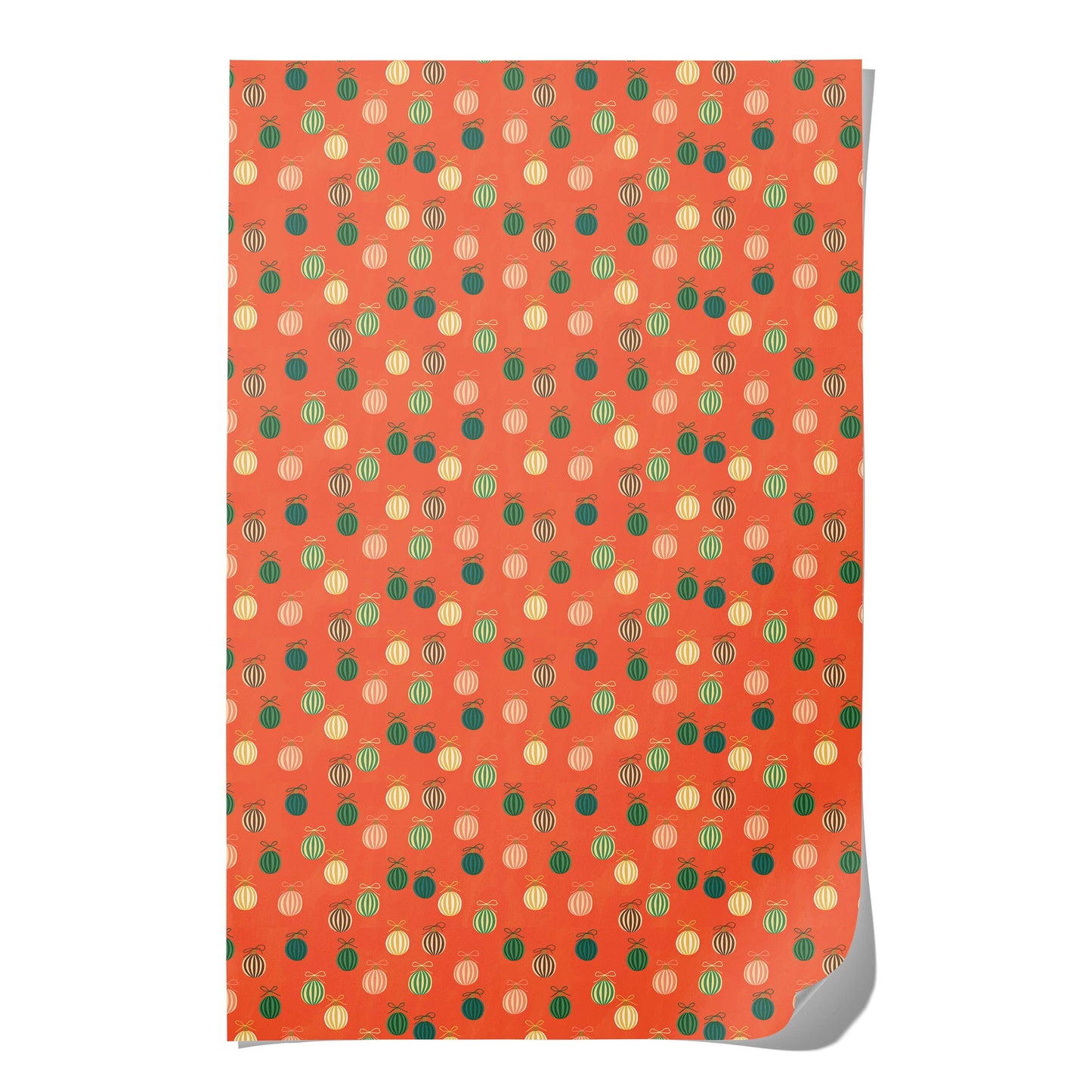 Merry Ornaments holiday wrapping paper