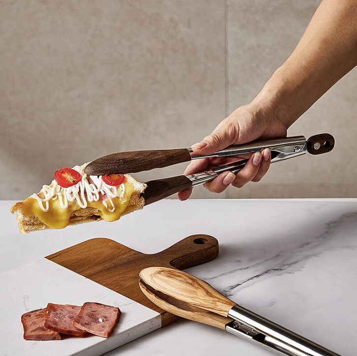 Non-Stick Wood Cooking Tong