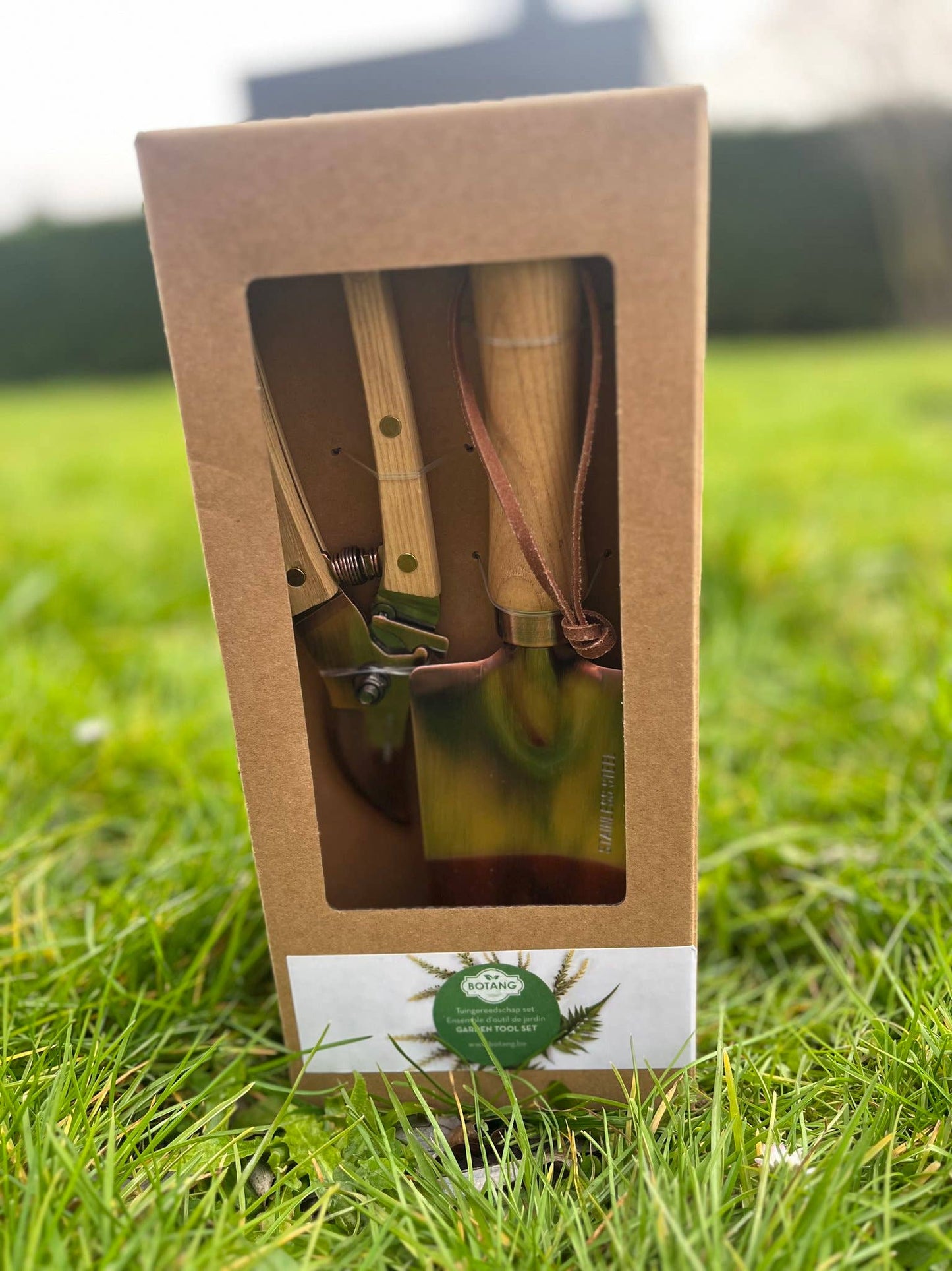 2-piece copper plated set, garden shovel & pruner