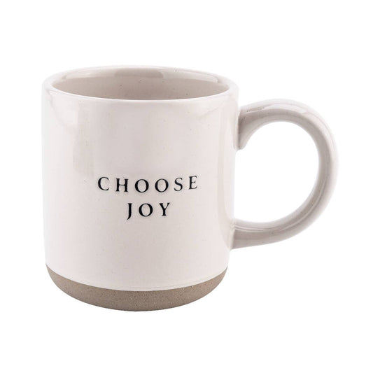 Choose Joy - Cream Stoneware Coffee Mug