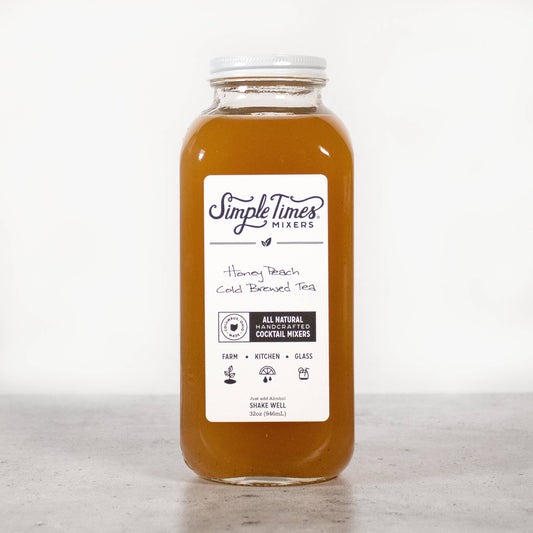 Honey Peach Cold Brewed Tea | All Natural Cocktail Mixers