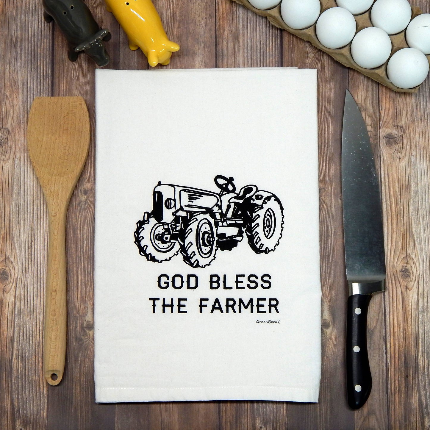 God Bless the Farmer Flour Sack Tea Towel