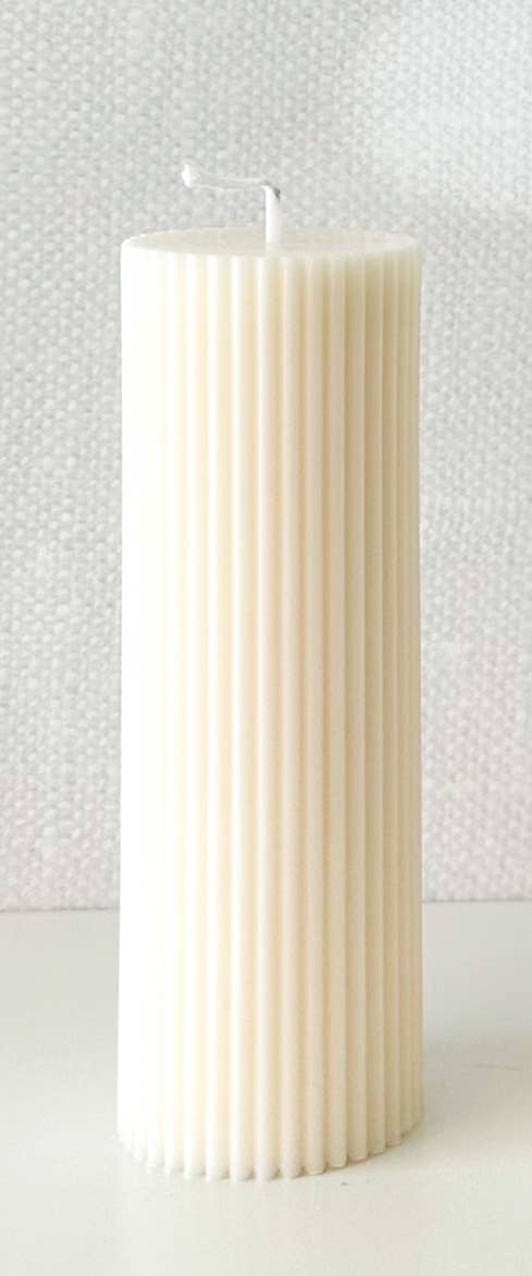 Pleated Candle - Tall Pillar