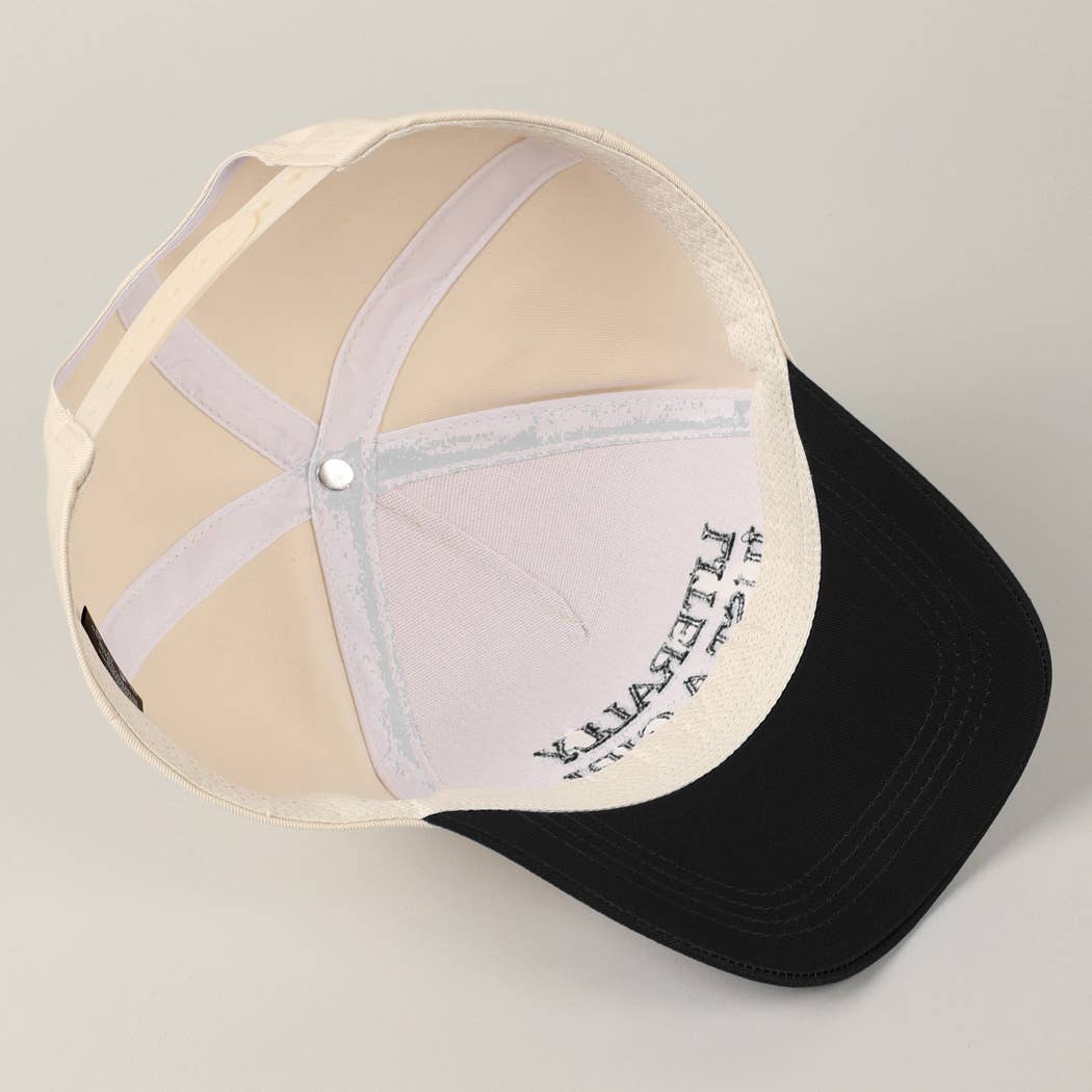 Literally Just a Girl Embroidery Two Tone Trucker Hat