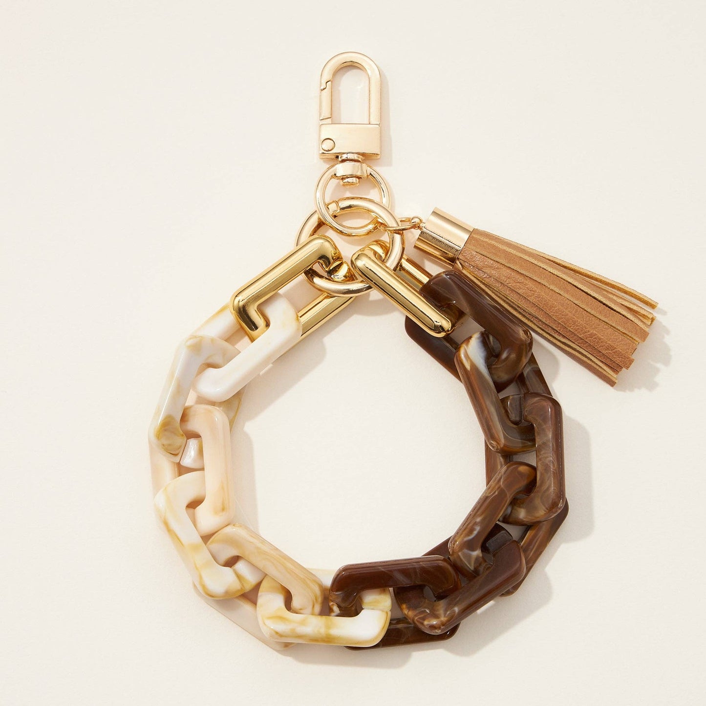 Two Tone Mixed Resin Chain | Keychain with Tassel
