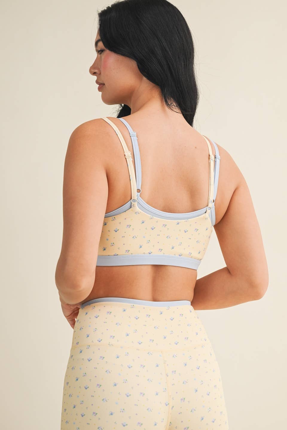 Ditsy Print Double Layered Sports Bra