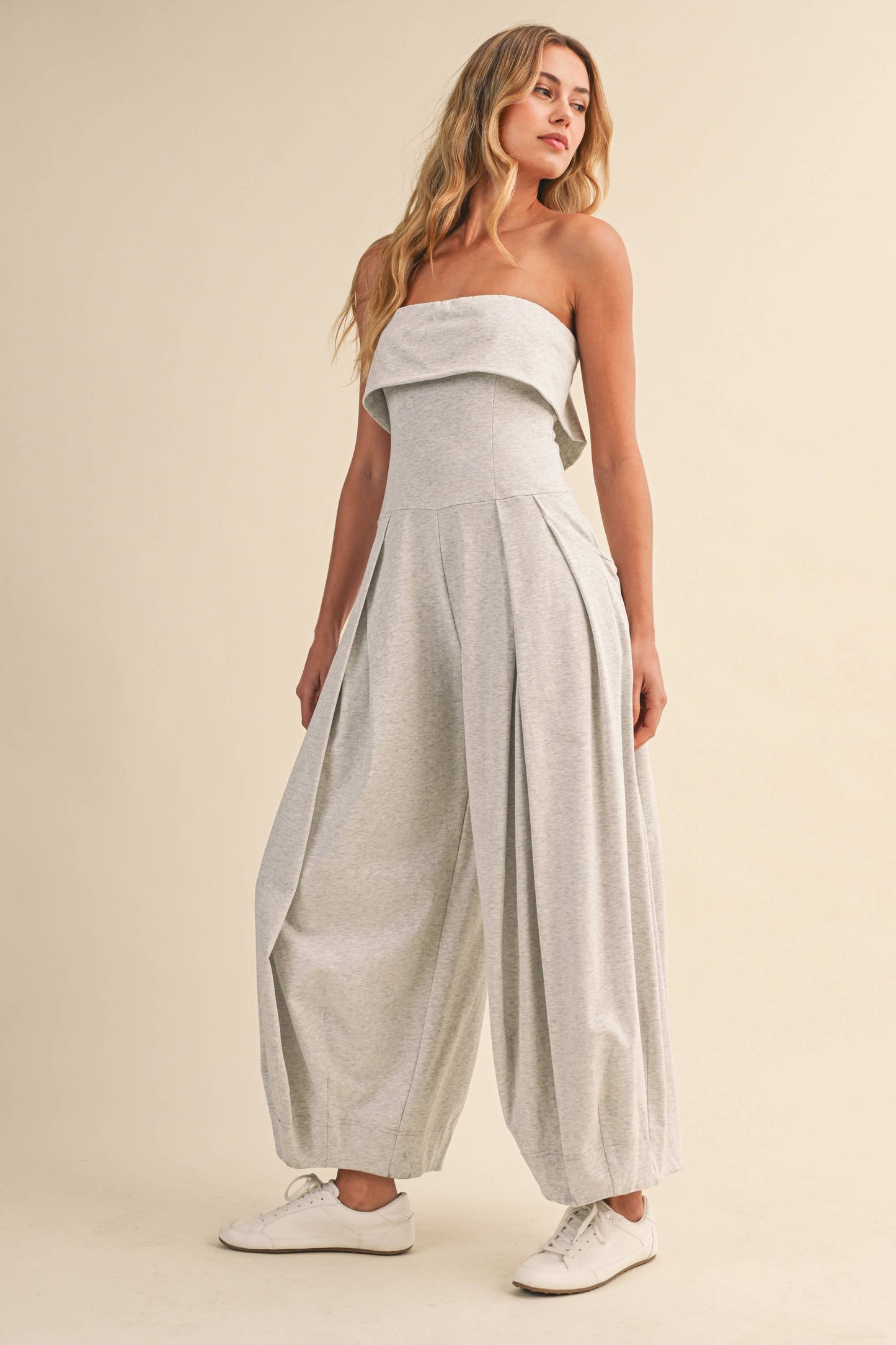 Strapless Barrel Jumpsuit