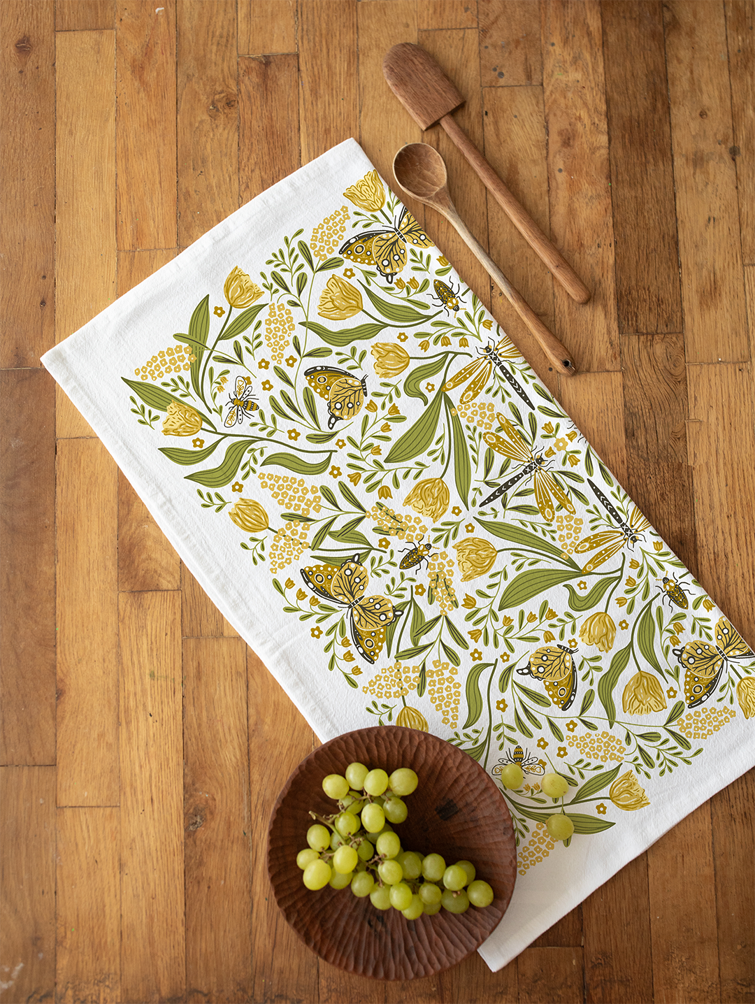 Golden Garden Tea Towel
